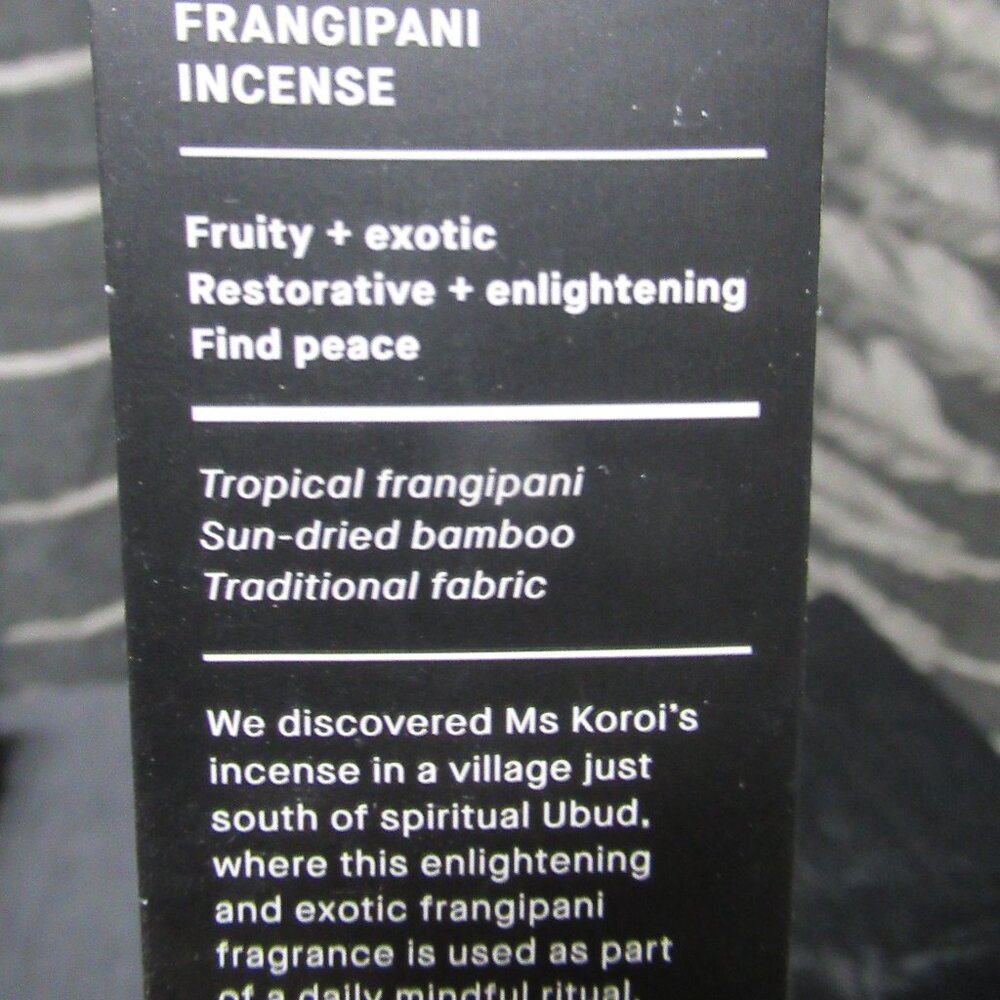 2 pk Crabtree & Evelyn Frangipani Incense Sticks and One Incense Holder Gift Set - Picture 6 of 6